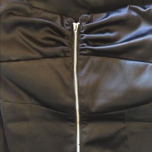 Black Strapless satin romper XOXO